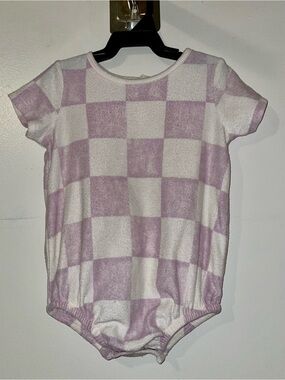 Grayson Mini Lavender & White Striped Baby Bubble Romper